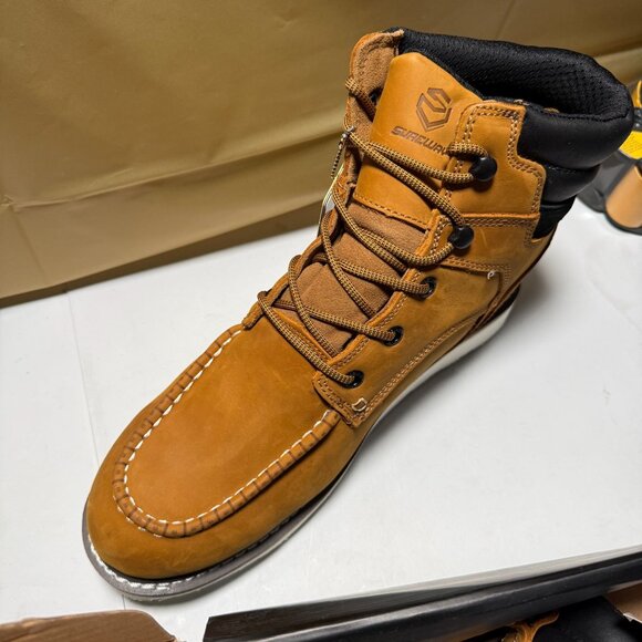 SUREWAY 6" Men's Heavy Duty Leather Soft Toe Work Boots Size 14 NEW - Picture 2 of 8